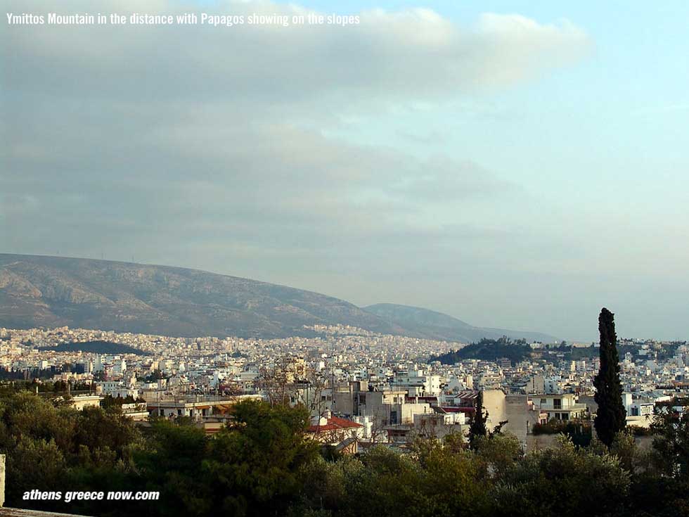 Athens Greece View toward Ymittos
