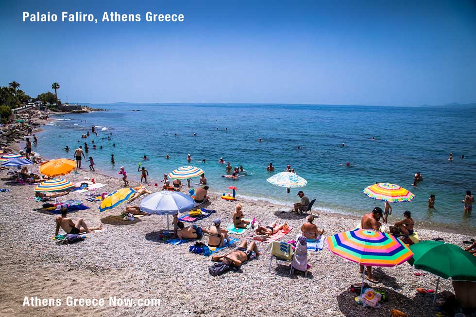 Palaio Faliro beach in Athens Greece