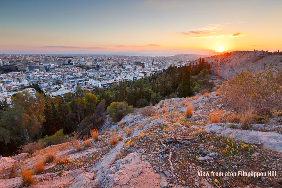 Filopappou Hill in Athens Greece