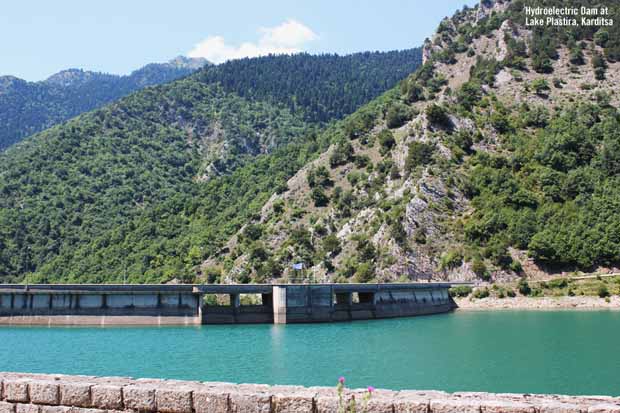Hydroelectric dam at Plastira