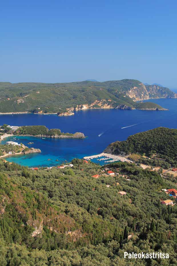 The Bays of Paleokastritsa from the air 