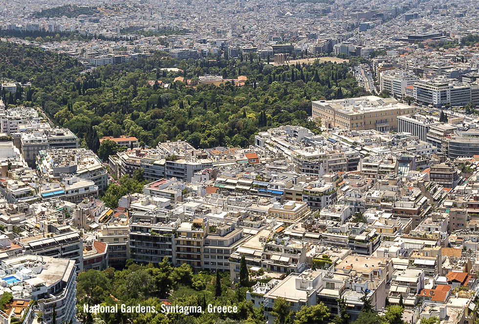 National Gardens in Athens Greece at Syntagma