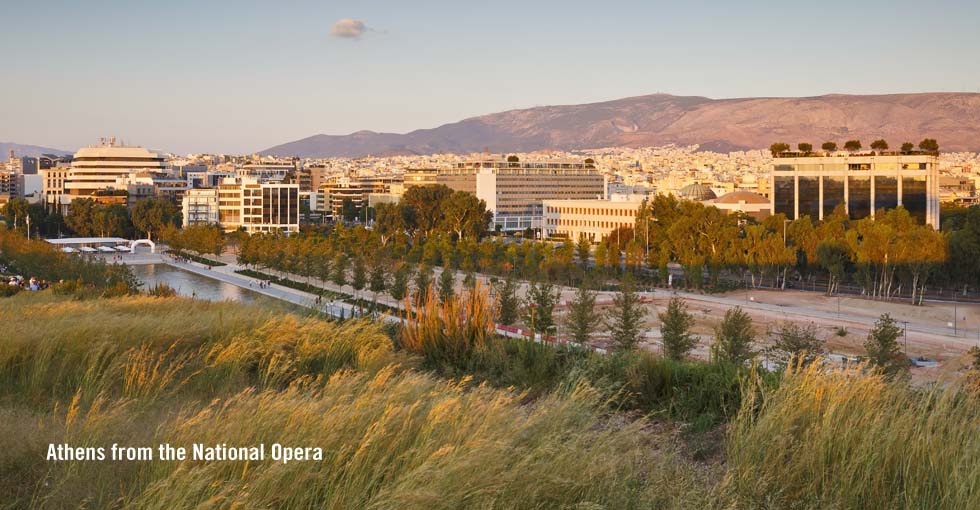 Athens viewed from the National Opera