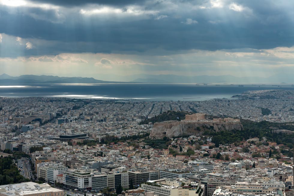View over Athens Greece