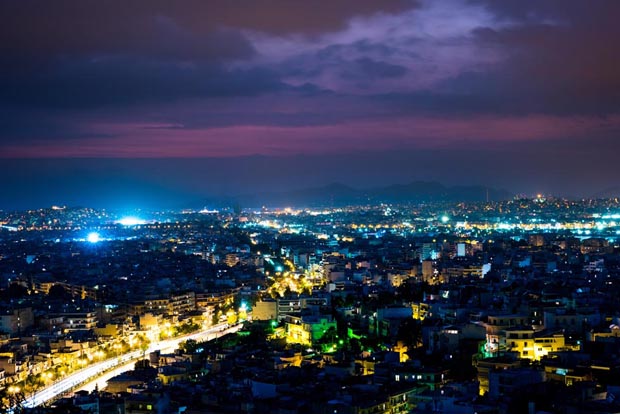 Athens Greece at Night