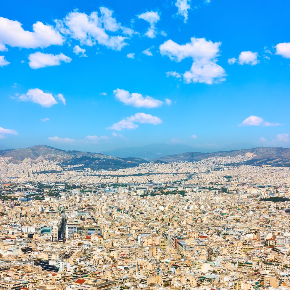 Athens Greece under Blue Skies