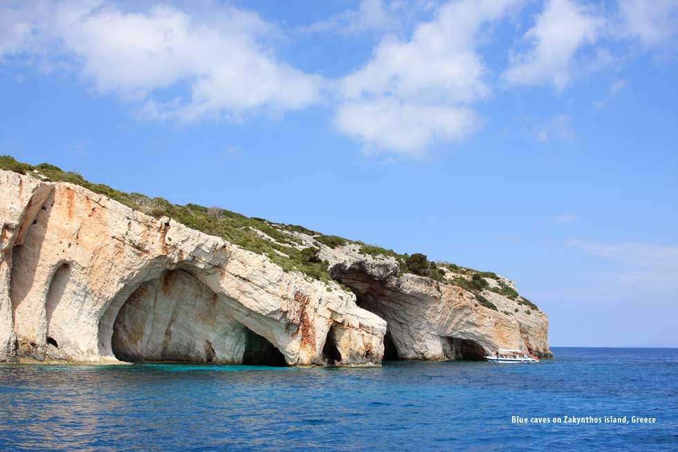 Blue Caves at Zakynthos Island