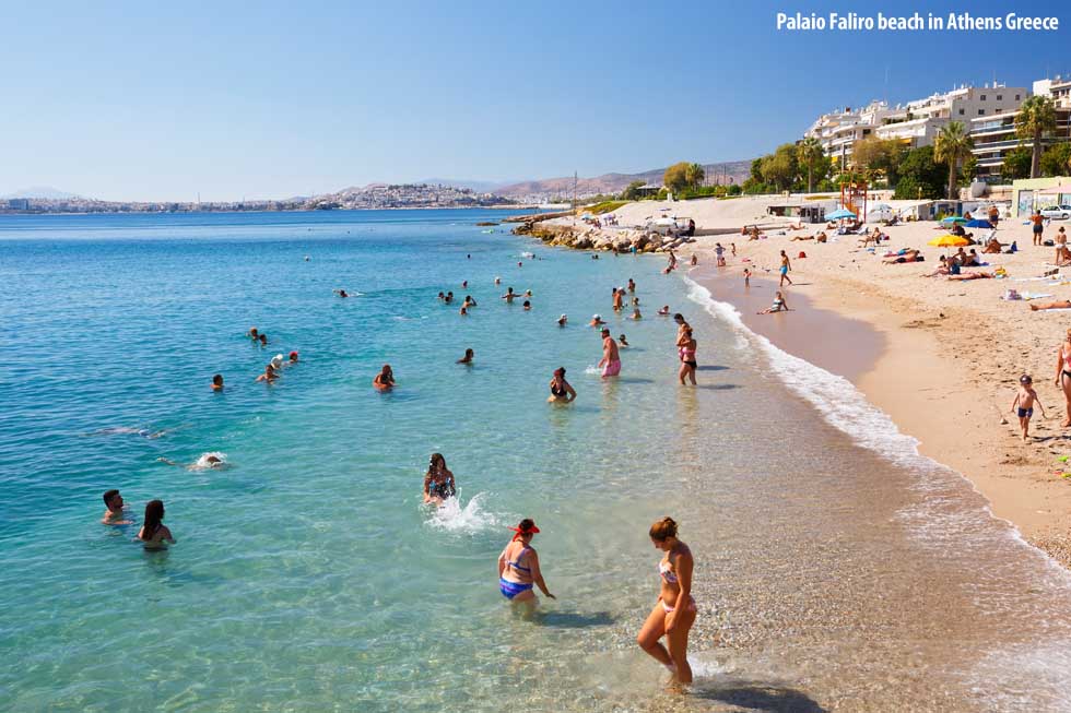 Palaio Faliro beach in Athens Greece