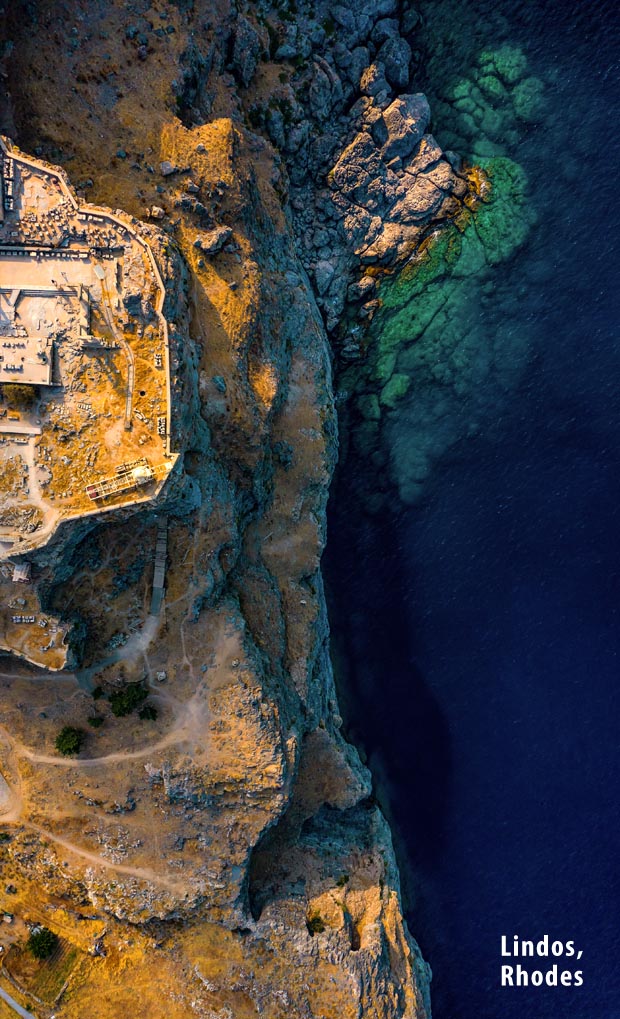 Lindos Rhodes from the air