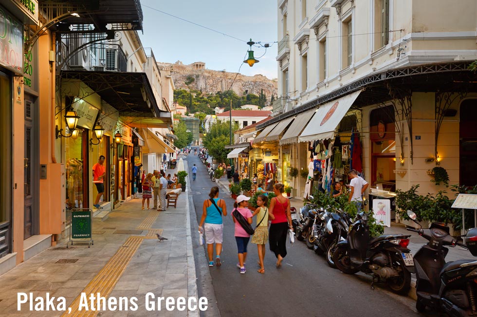 Plaka in Athens Greece