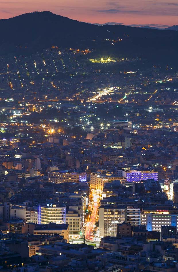 Athens at Night Time