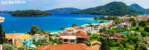 Nidri Bay on Lefkada Island