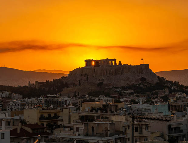 Athens Greece morning dawn