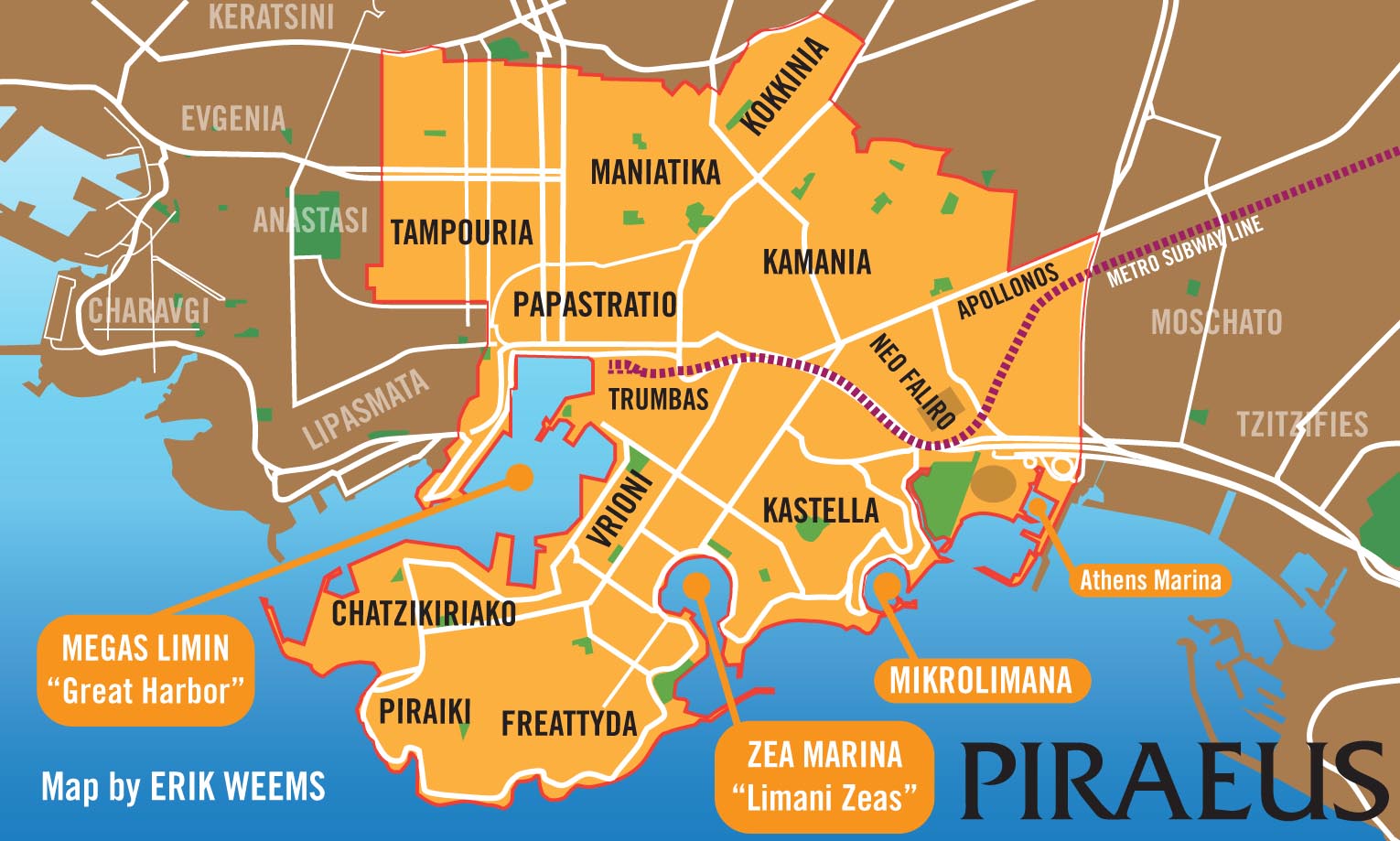 Map Of Piraeus 
