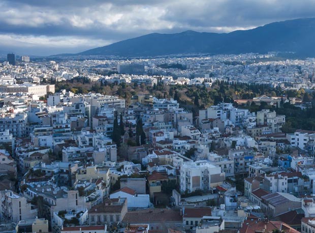 Panoramic of Athens Greece