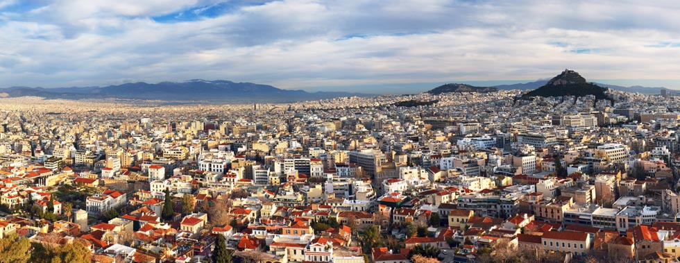Panorama of Athens Greece