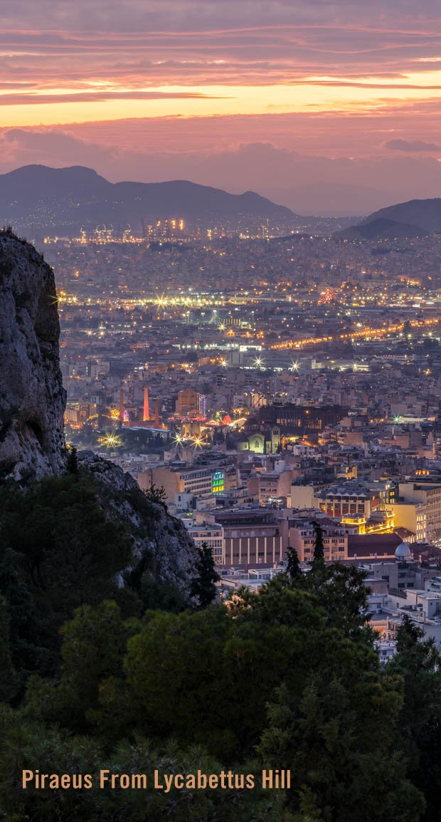 Piraeus seen from Lycabettus Hill