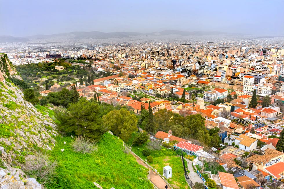 View of Athens City from Acropolis