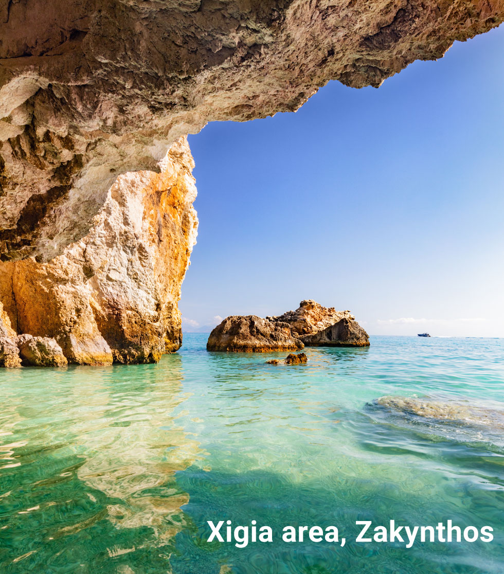 Xigia area Zakynthos sea cave