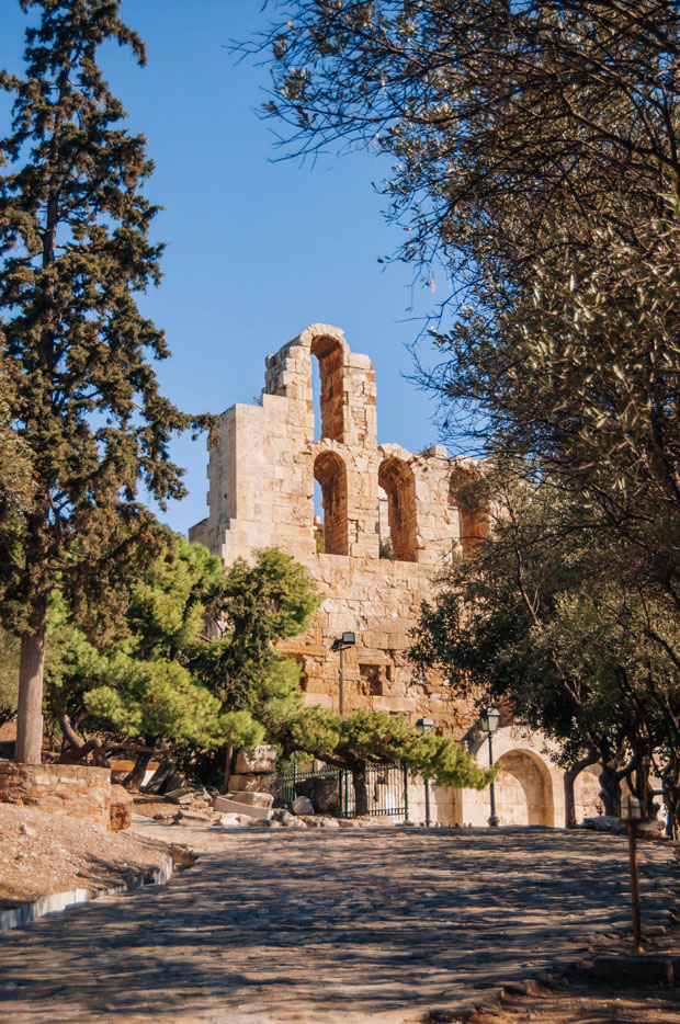 Odeon of Herodes among the trees