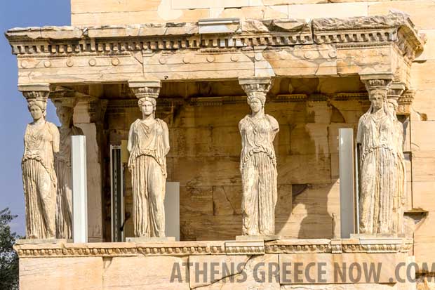 Caryatids at the Acropolis - Parthenon Athens Greece