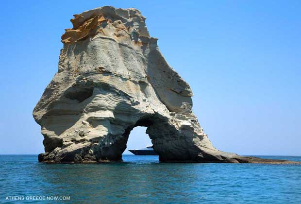 Kleftiko rock waters Milos Greece