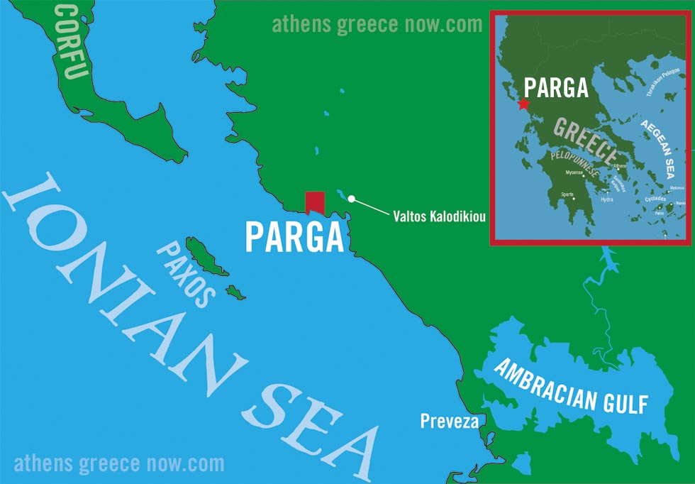 Where is Parga Location Map in Greece
