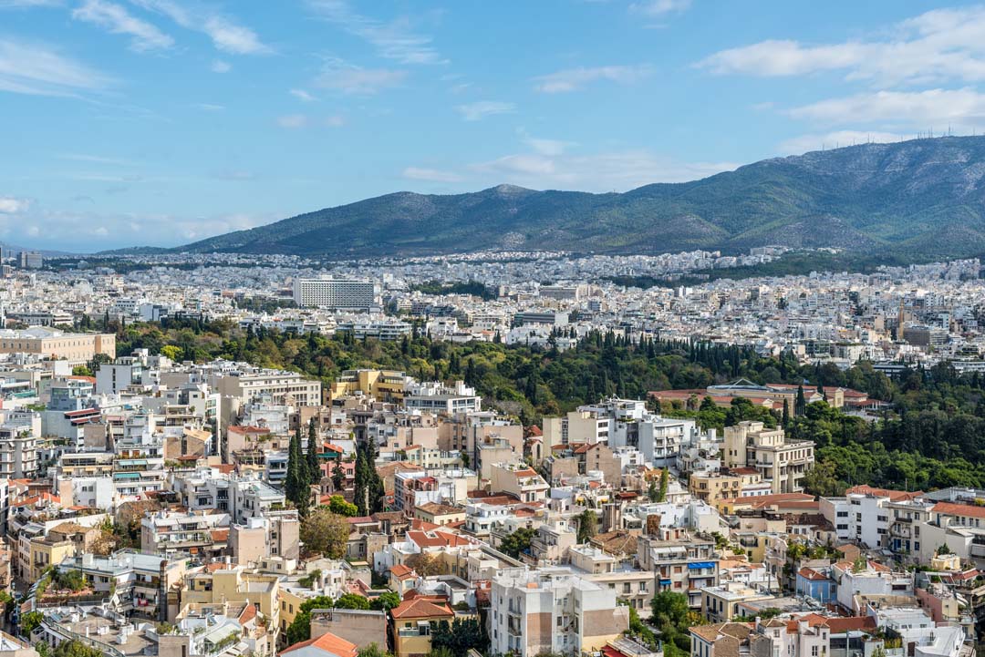 Cypress trees in Athens Greece