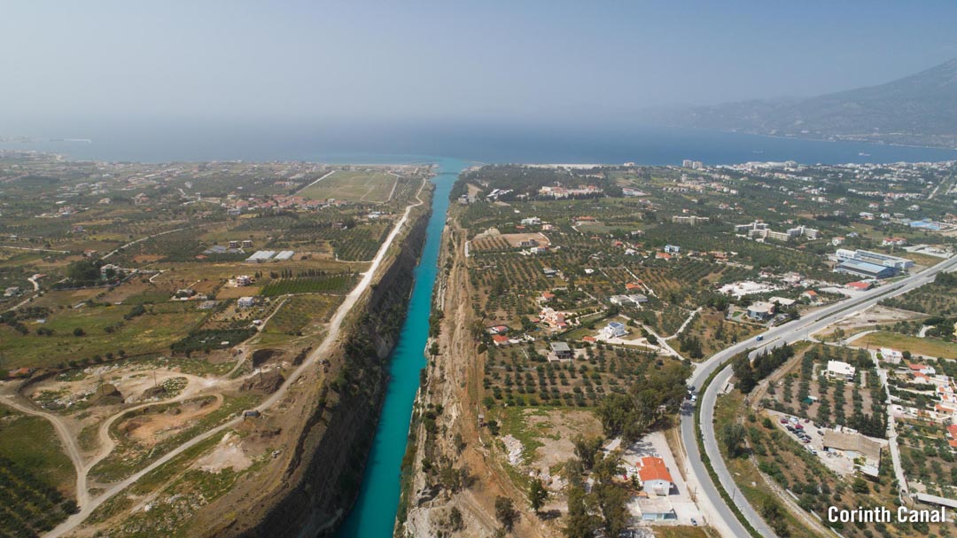 Corinth Canal seen from the air