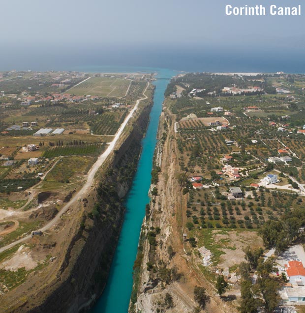 Corinth Canal seen from the air