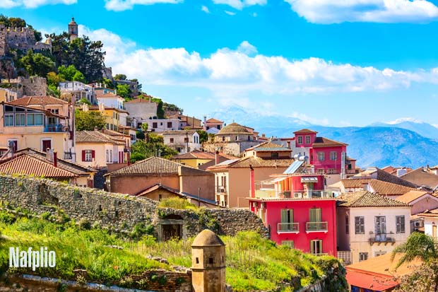 Nafplio hillside houses