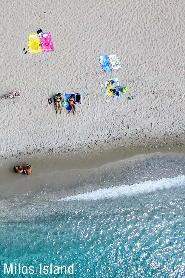 Click to enlarge image - Ovoerhead view of Milos Beach Click to enlarge image - Ovoerhead view of Milos Beach