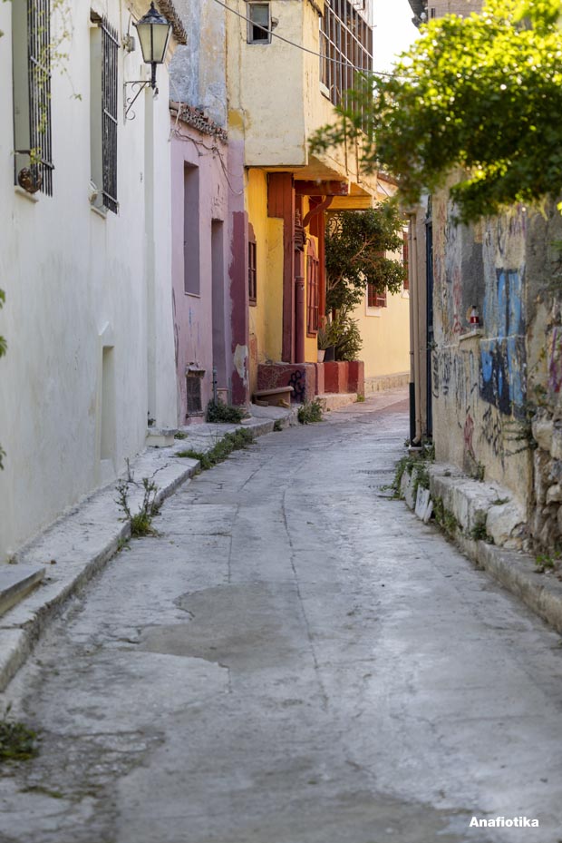 Click to enlarge - Anafiotika Street in Athens Anafiotika Street in Athens