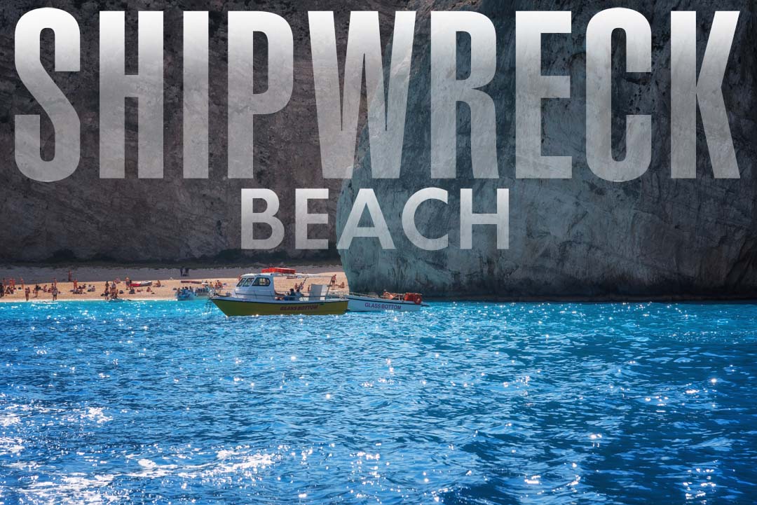 Shipwreck Beach on Zakynthos Zante Island Greece