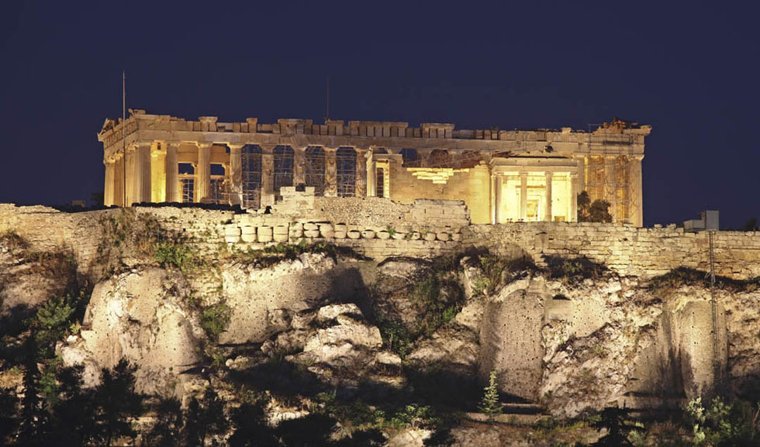 Acropolis at night