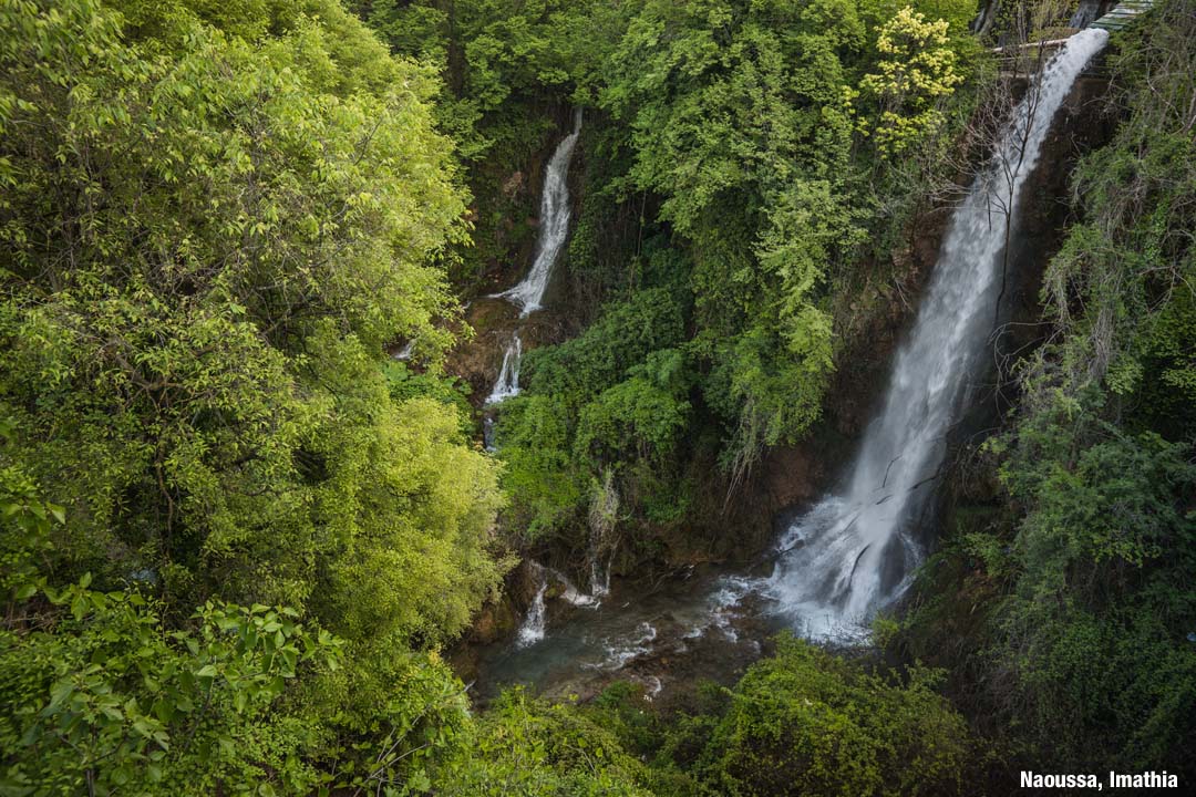Waterfalls at Naoussa at Imathia in Greece