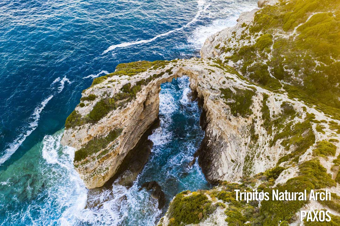Tripitos Natural Arch - Paxos Island