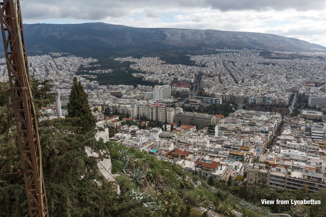 View of East Athens from Lycabettus