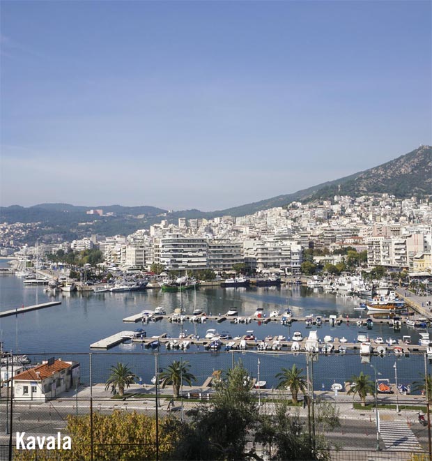 View of the marina at Kavala, Greece - click image to enlarge View of the marina at Kavala Greece