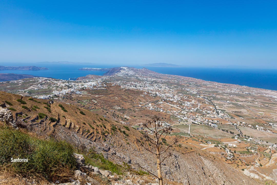 Panoramic of Santorini Island