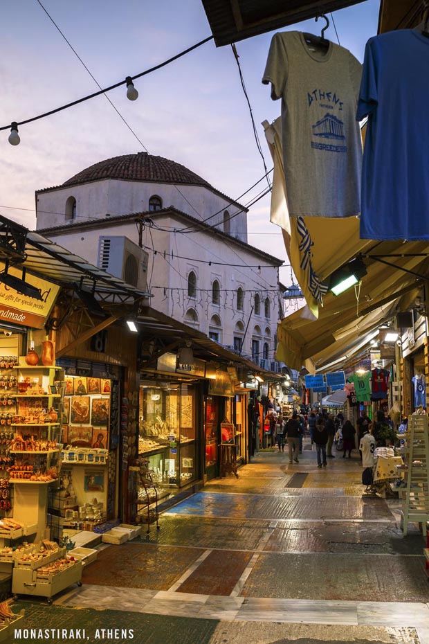 Click on image to enlarge - Shopping at Monastiraki Shopping at Monastiraki