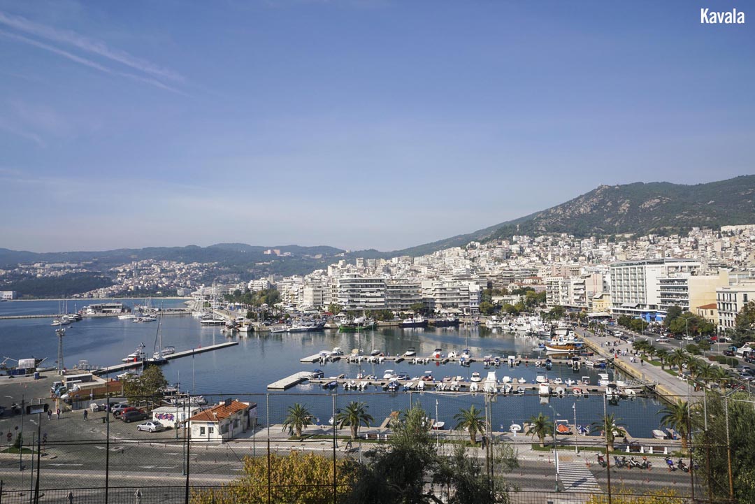View of the marina at Kavala Greece