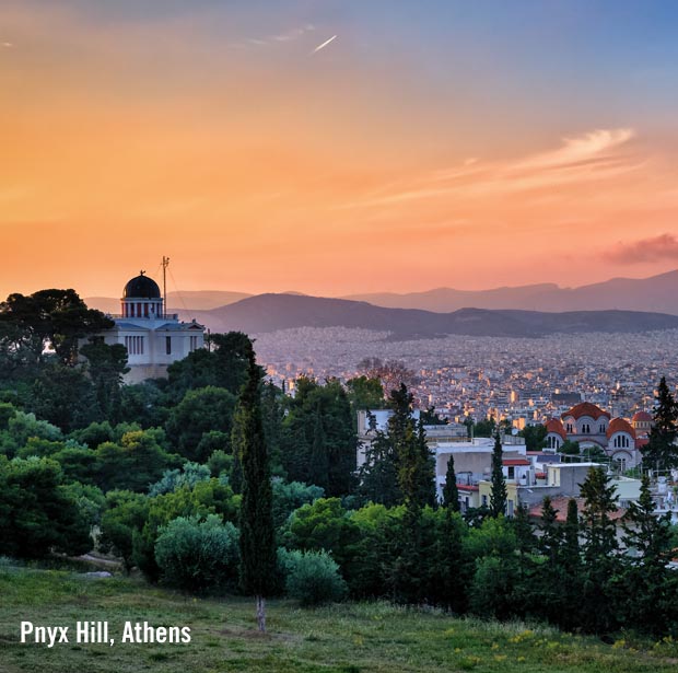 Pnyx Hill in Athens Greece - click image to enlarge Pnyx Hill in Athens Greece