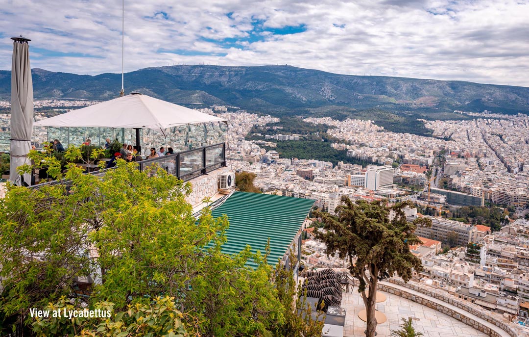 View from atop Lycabettus Hill seeing Athens View from atop Lycabettus Hill seeing Athens