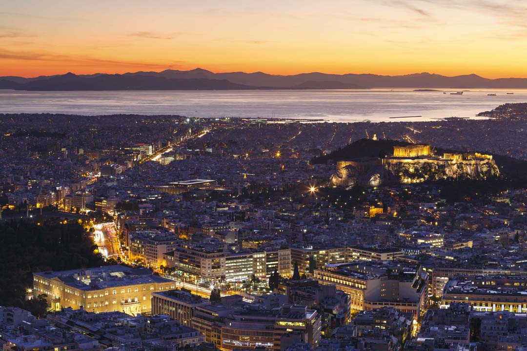 Looking down Filellinon toward the Saronic Gulf Looking down Filellinon toward the Saronic Gulf
