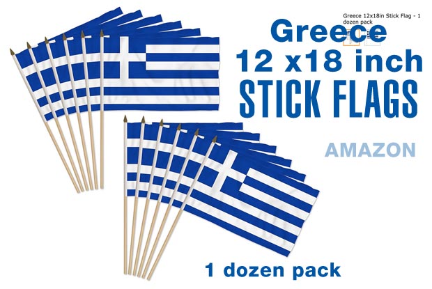 Greece Stick Flag Pack
