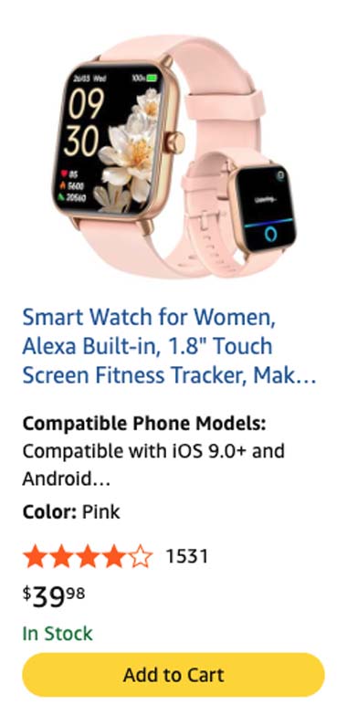 Smart Watch for Women Amazon